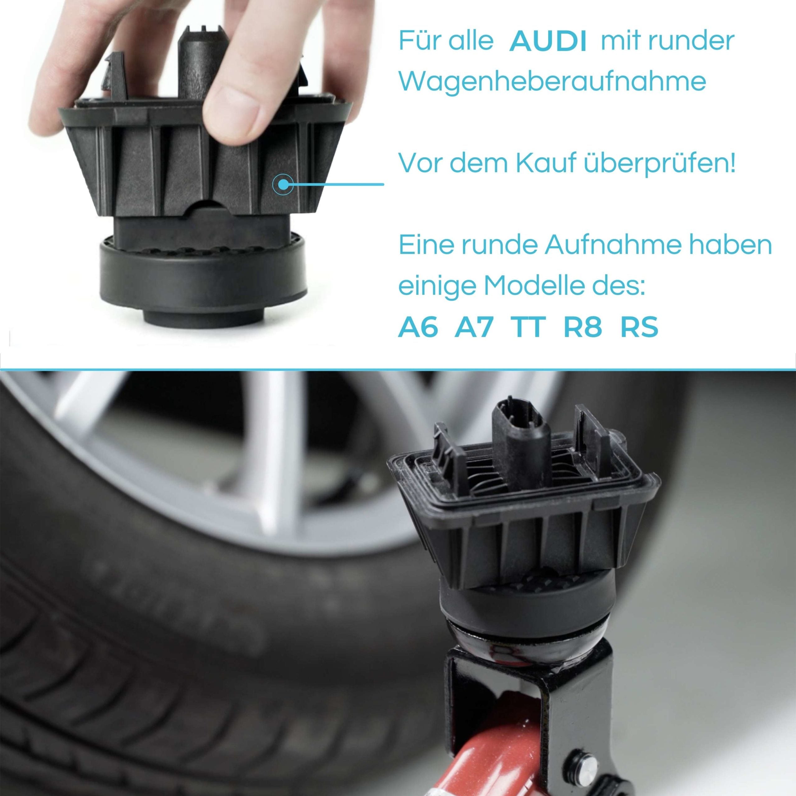 Dual-Use-Gummi-Wagenheber-Adapter Adapter Pucks passt Auto-Achs