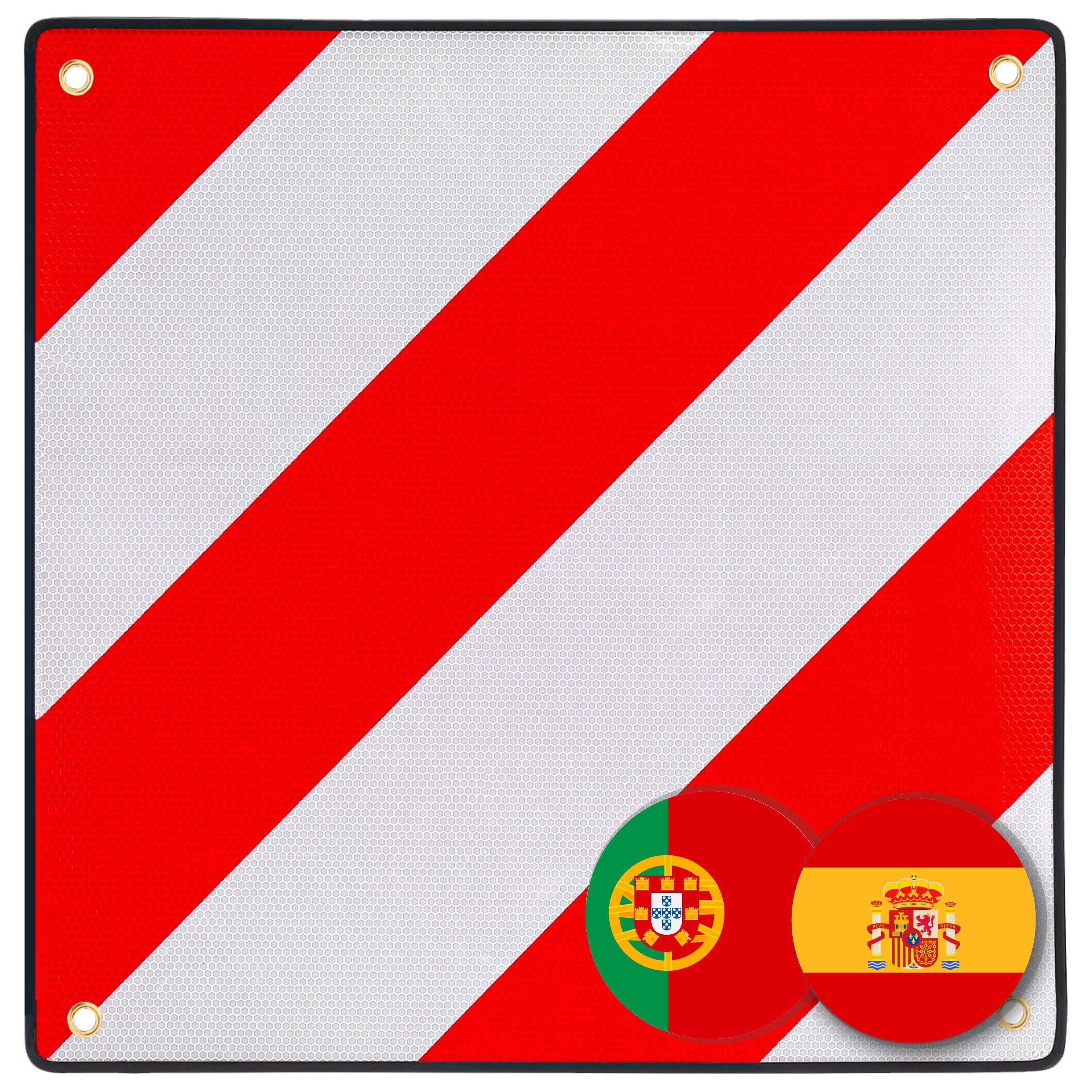 Warntafel Italien - Spanien - Portugal (50 x 50 cm) – PLANGER Online-Shop -  Wagenheber Gummiauflage