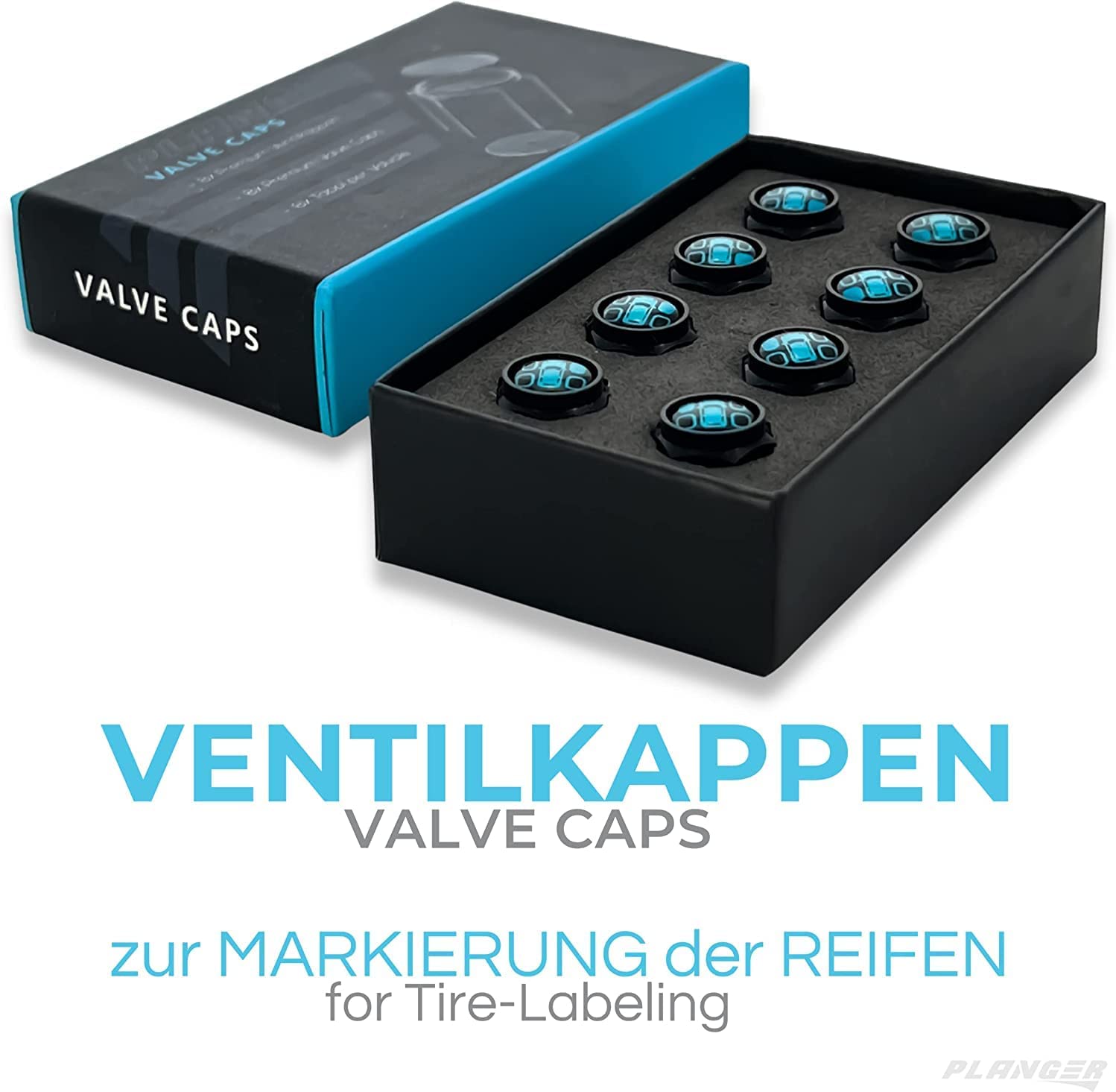 VALVE CAPS - Ventilkappen Auto 8X – PLANGER Online-Shop - Wagenheber  Gummiauflage